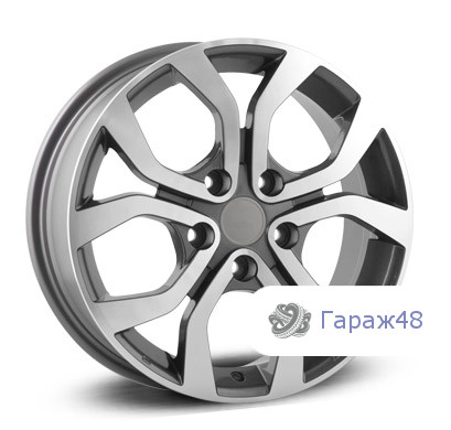 Replica MI30 R16 / 6.5J PCD 5x114.3 ET 46 ЦО 67.1 Литые Графит с полированной лицевой поверхностью